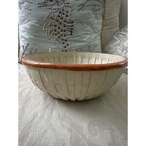 MCM Modern Bennington Potters Vt David Gil 1981 Lattice Basketweave Pottery Bowl